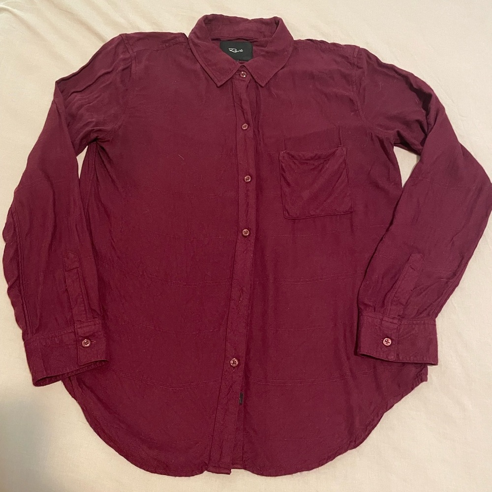 Rails Hunter Merlot Check Casual Button Down Shirt